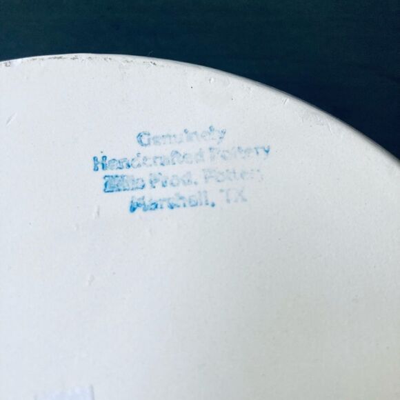 Texas Bluebonnets Marshall Pottery Heart Shaped Bowl Dish - Picture 6 of 6